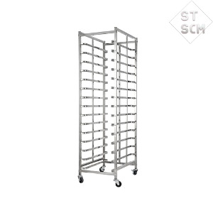 Stainless steel bread rack 15 step baking cart mobile oven rack