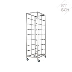 Stainless steel cooling rack 8 step breaded net mobile cart
